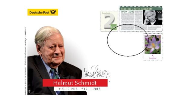 Helmut Schmidt: Sonderstempel zum Staatsakt